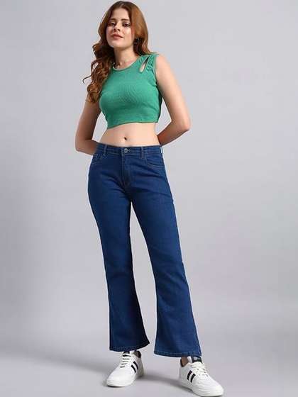 AngelFab Women
                          Bootcut High-Rise Stretchable Jeans