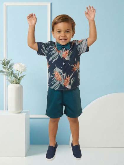 Lil Tomatoes Boys Navy
                    Blue Clothing Set