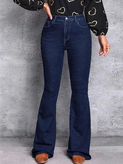 AngelFab Women
                        Bootcut High-Rise Stretchable Jeans