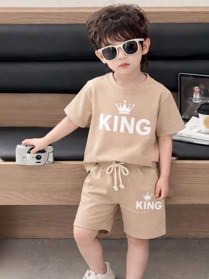 BLARY FASHION PLANET
                    Unisex Kids Printed T-shirt with Shorts