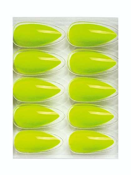 shills
                          professional Set Of 10 Reusable Almond Press
                          On Nails - Green Spn650