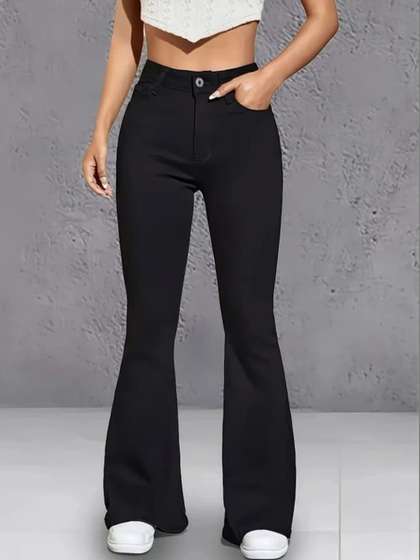 AngelFab Women
                          Bootcut High-Rise Stretchable Jeans