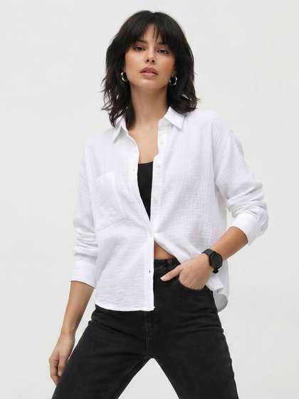 Roadster Oversized Pure Cotton Shirt