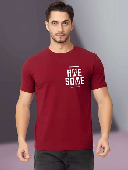 MaverIQ Men
                          Typography Printed T-shirt