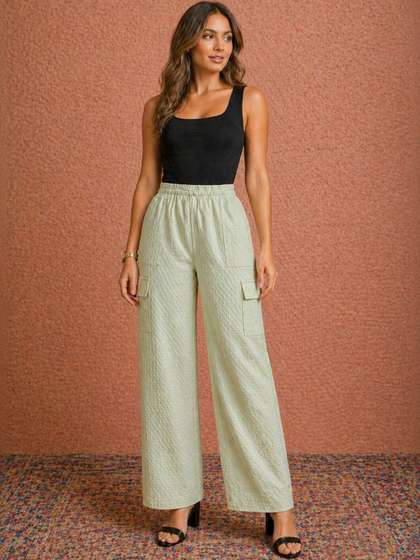 all about you Women
                        Textured Smart Trousers