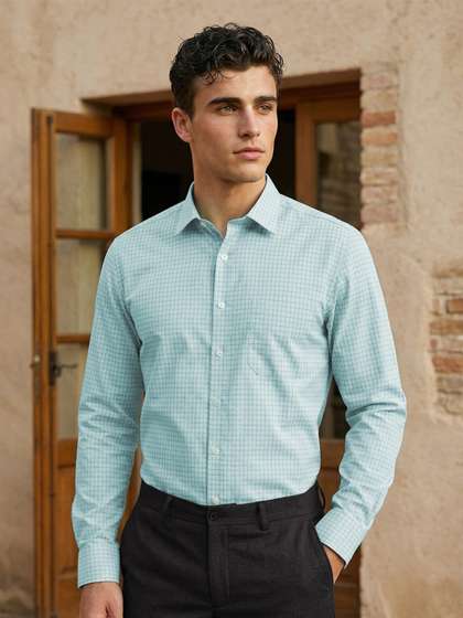 Men Slim Fit Easy
                        Care Premium Cotton Full Sleeve Formal Shirt