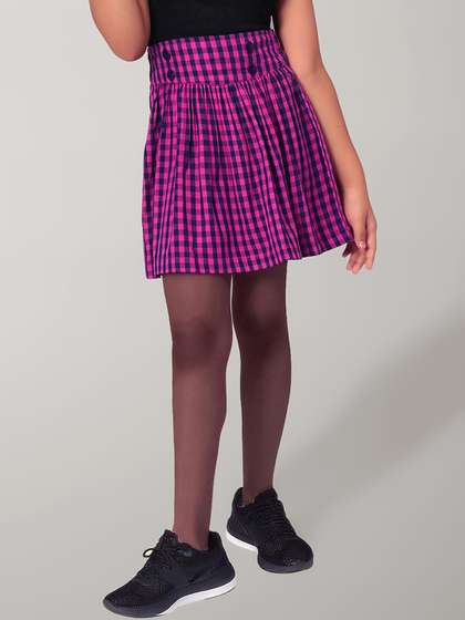 Merrigo Kidz Girls
                    Checked Above Knee A-Line Skirt