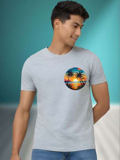 THE BEETLE HOUSE Men
                        Printed Tropical T-shirt