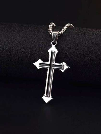 RAPPERSSHOP
                    Silver-Plated Geometric Pendants with Chains