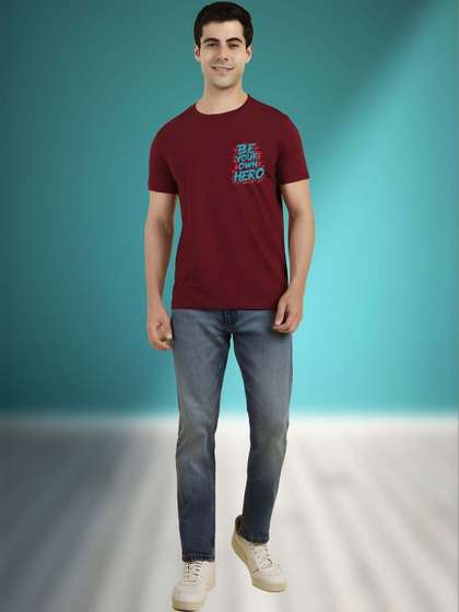 MaverIQ Men
                        Typography Printed T-shirt