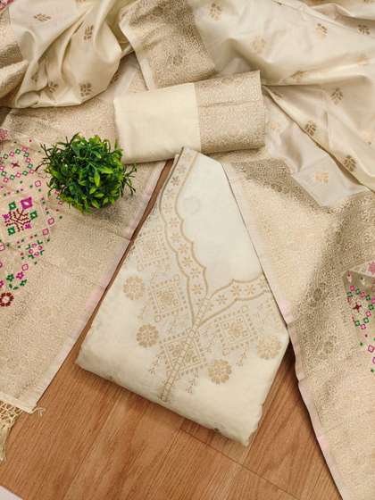 Mitera Embroidered
                        Unstitched Dress Material