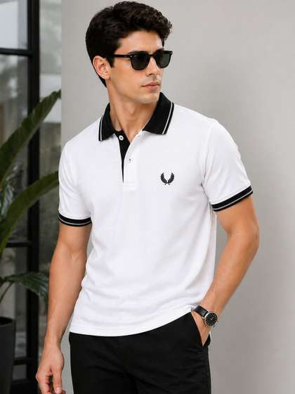 Raves Men Brand Logo
                        Polo Collar Bio Finish T-shirt