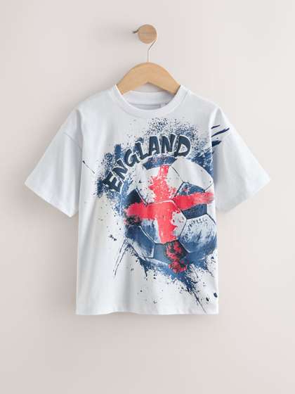 NEXT Boys Graphic
                    Printed Drop-Shoulder Sleeves T-shirt