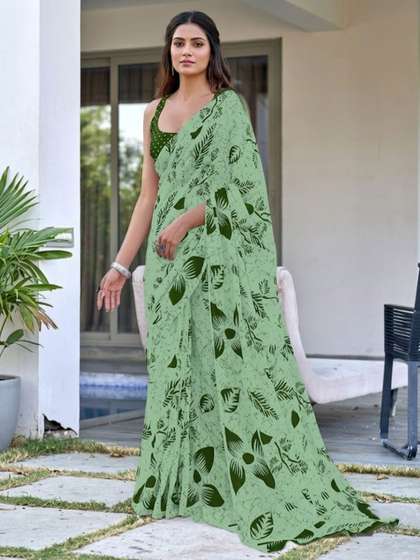 LOOM SUTAA Floral
                        Pure Cotton Designer Saree