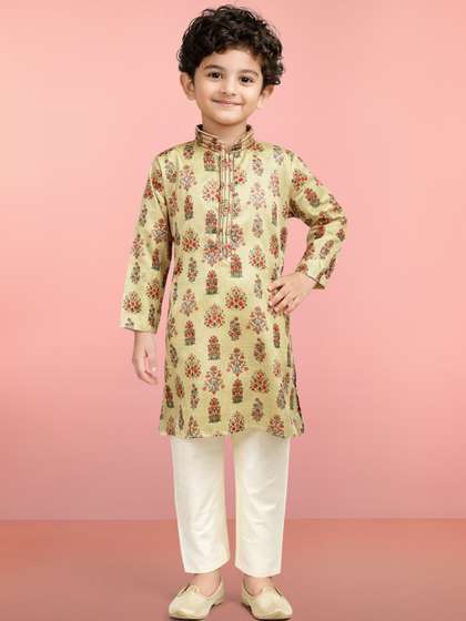 JBN Creation Boys Ethnic
                    Motifs Printed Regular Kurta with Pyjamas