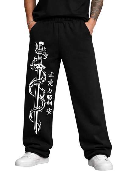 Muvidha Men Baggy
                        Graphic Print Track Pants