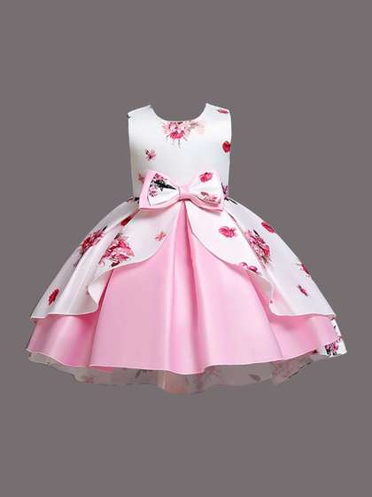 Pixel Punk Girls Print
                    Satin Fit & Flare Midi Dress