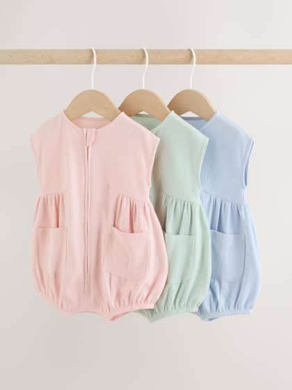 NEXT Pack Of 3 Infant
                    Pure Cotton Cotton Romper