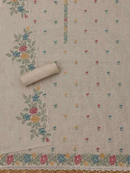 Soch Embroidered
                        Pure Cotton Unstitched Dress Material