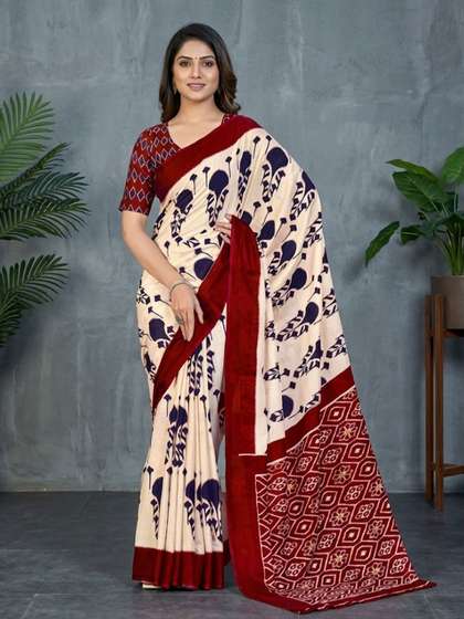 LOOM SUTAA Ethnic
                        Motifs Pure Cotton Designer Saree