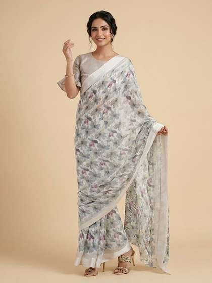 Varanga Floral Poly
                        Chiffon Designer Saree