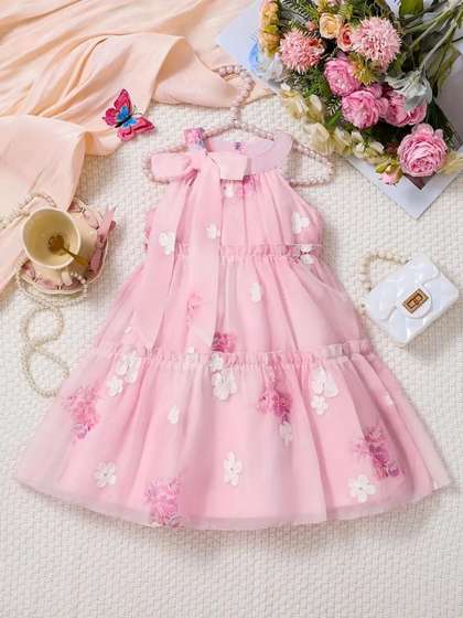 Pixel Punk Girls Print
                    Satin Fit & Flare Midi Dress