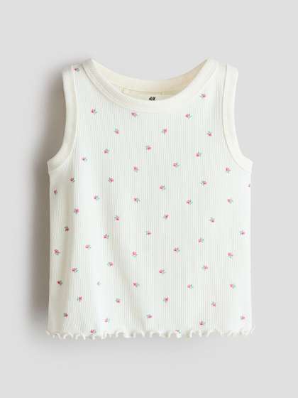 H&M Ribbed Cotton
                    Vest Top