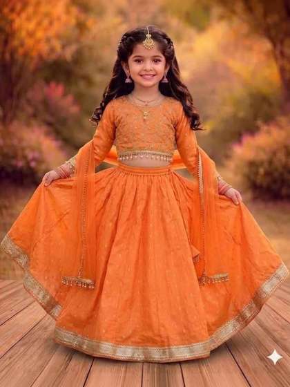 RJ ONLINE Girls
                    Embroidered Sequinned Tie and Dye Ready to Wear
                    Lehenga & Blouse With Dupatta