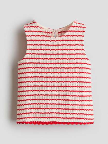 H&M
                        Pointelle-knit cotton top