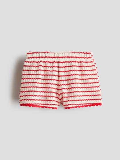 H&M Textured-Knit
                    Shorts