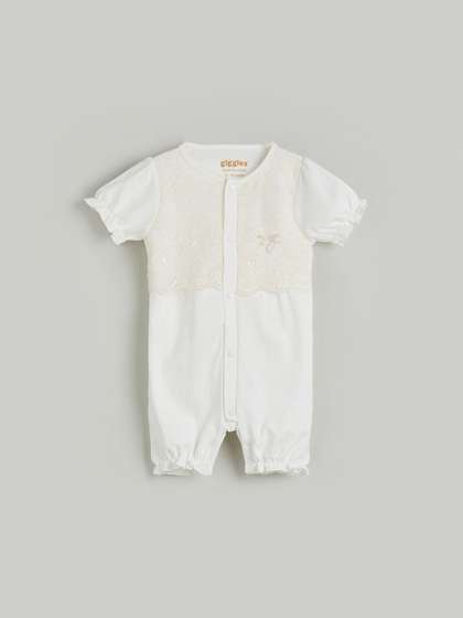 Giggles by Babyshop
                    Girls Lace Detail Cotton Rompers