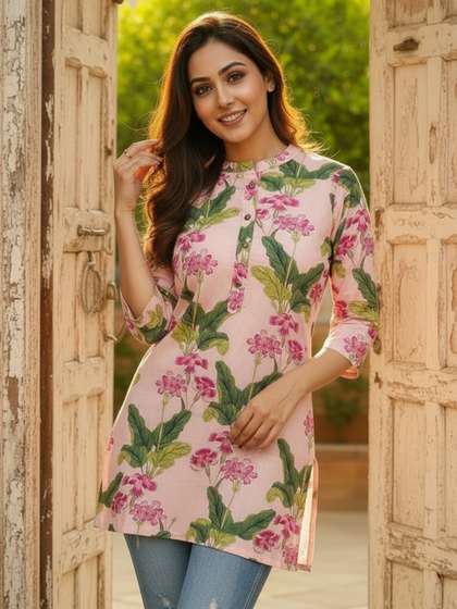 Anouk Mirage Floral
                        Printed Pure Cotton Kurti