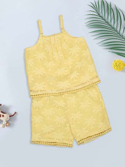 Pantaloons Baby
                          Girls Printed Top with Shorts
