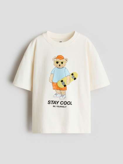 H&M Printed Cotton
                    T-shirt
