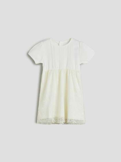 Giggles by Babyshop
                    Infant Girls Self Design Peter Pan Collar Cotton
                    A-Line Dress