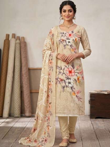 KTI Printed
                          Unstitched Dress Material