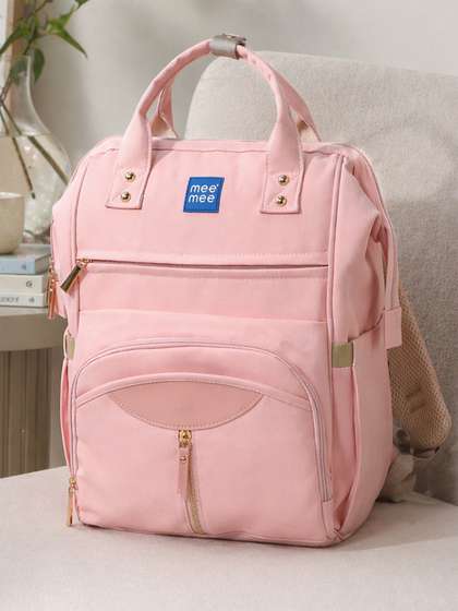 MeeMee Unisex Baby
                    Multi-Pocket Diaper Bag Backpack with Insulated
                    Bottle Holder