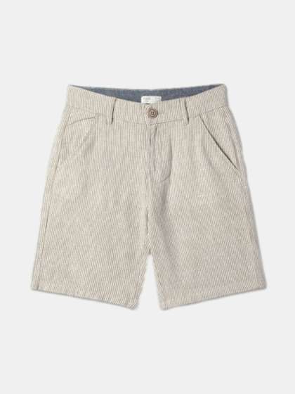 R&B Boys Striped
                    Linen Blend Technology Shorts