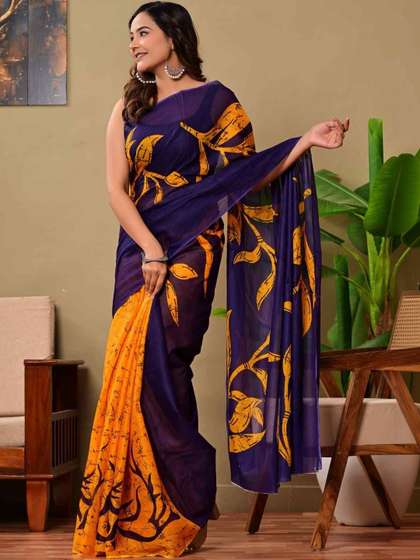 GOD DM Pure Cotton
                          Bandhani Saree