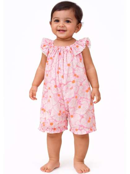 Cuddleloom Girls Printed
                    Cotton Basic Jumpsuit