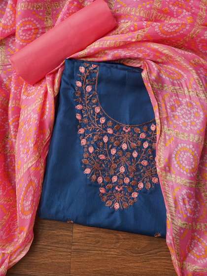 Dhaaga Ghar
                          Embroidered Pure Cotton Unstitched Dress
                          Material
