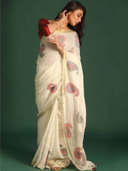 Sangria Handloom
                        Raga Tissue Cotton Matching Running Blouse
                        Sarees