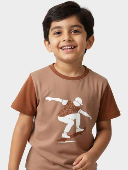 Orange Sugar Unisex Kids
                    Cotton Tshirts