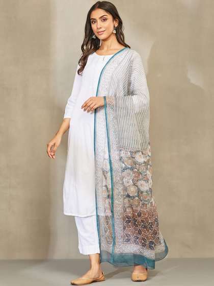 Fabindia Ethnic
                        Motifs Printed Dupatta