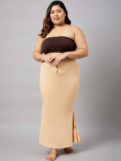 Curves By
                          ZeroKaata Women Plus Size Solid Mermaid Fit
                          Saree Shapewear Petticoat