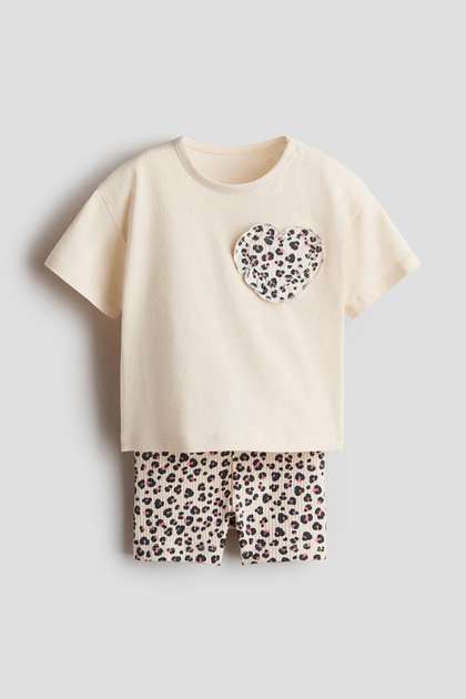 H&M 2-Piece Top
                        and Cycling Shorts Set