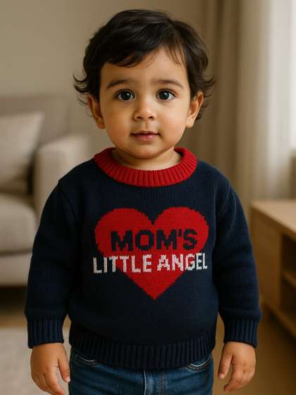 Little Angels Boys
                    Printed Woollen Pullover