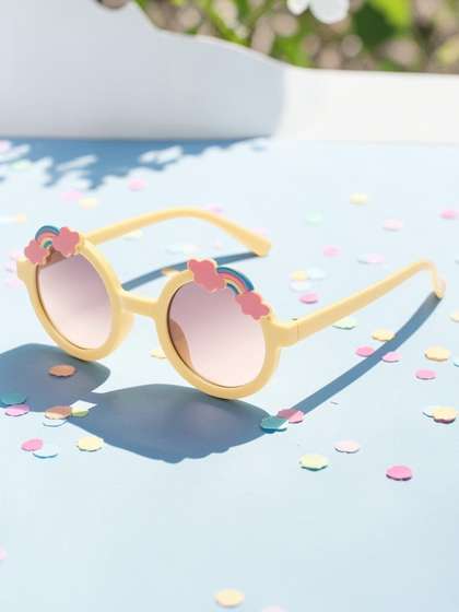 Stoln Girls Brown Lens
                    & Yellow Round Sunglasses with UV Protected
                    Lens
