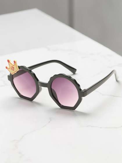Stoln Girls Brown Lens
                    & Black Round Sunglasses with