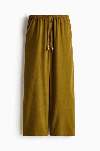 H&M Linen-blend
                        Drawstring Trousers